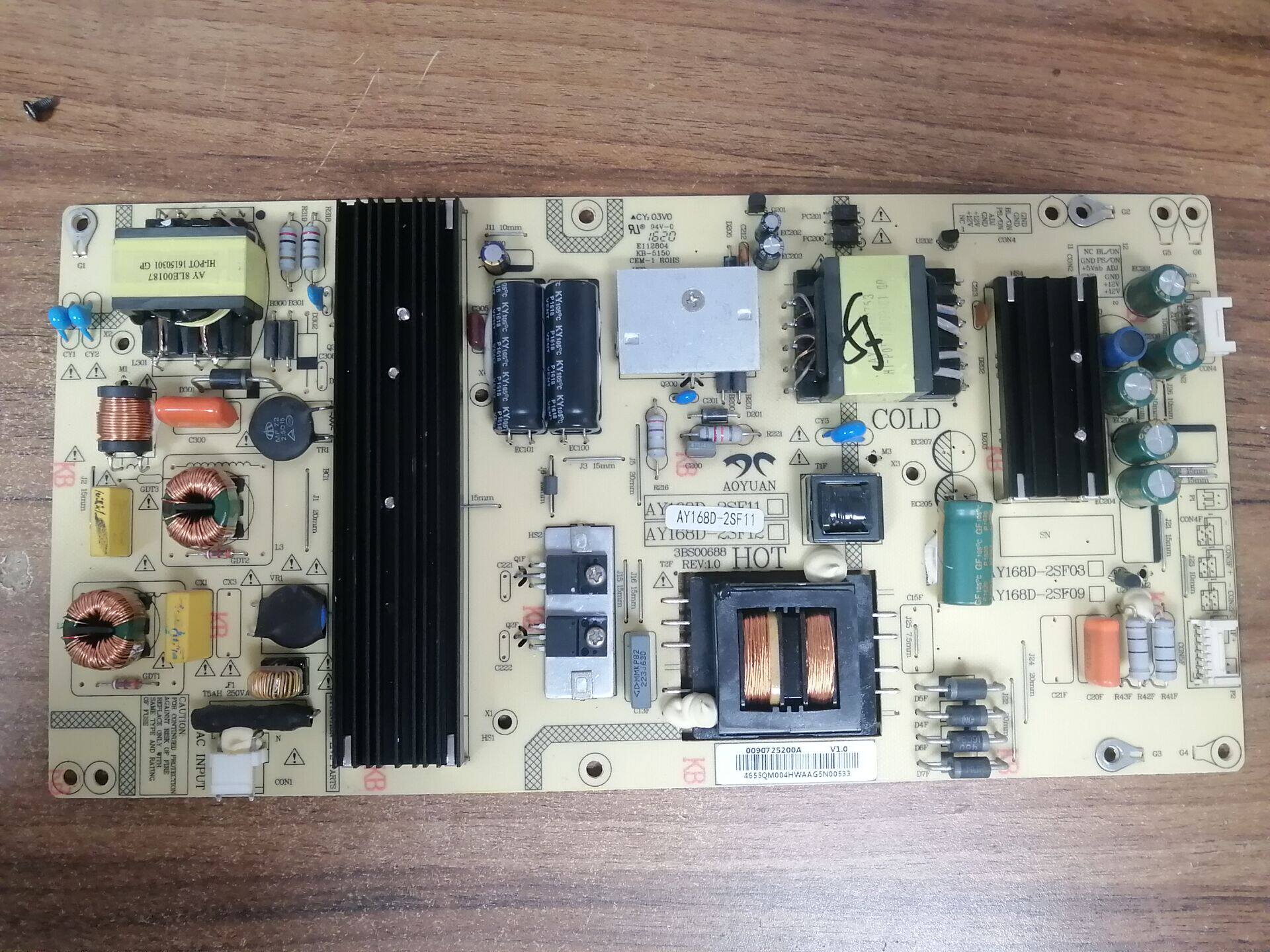 海尔LQ55AL88K82A2 LC55K31Y电源板AY168D-2SF11 0090725200A测好 - 实物图