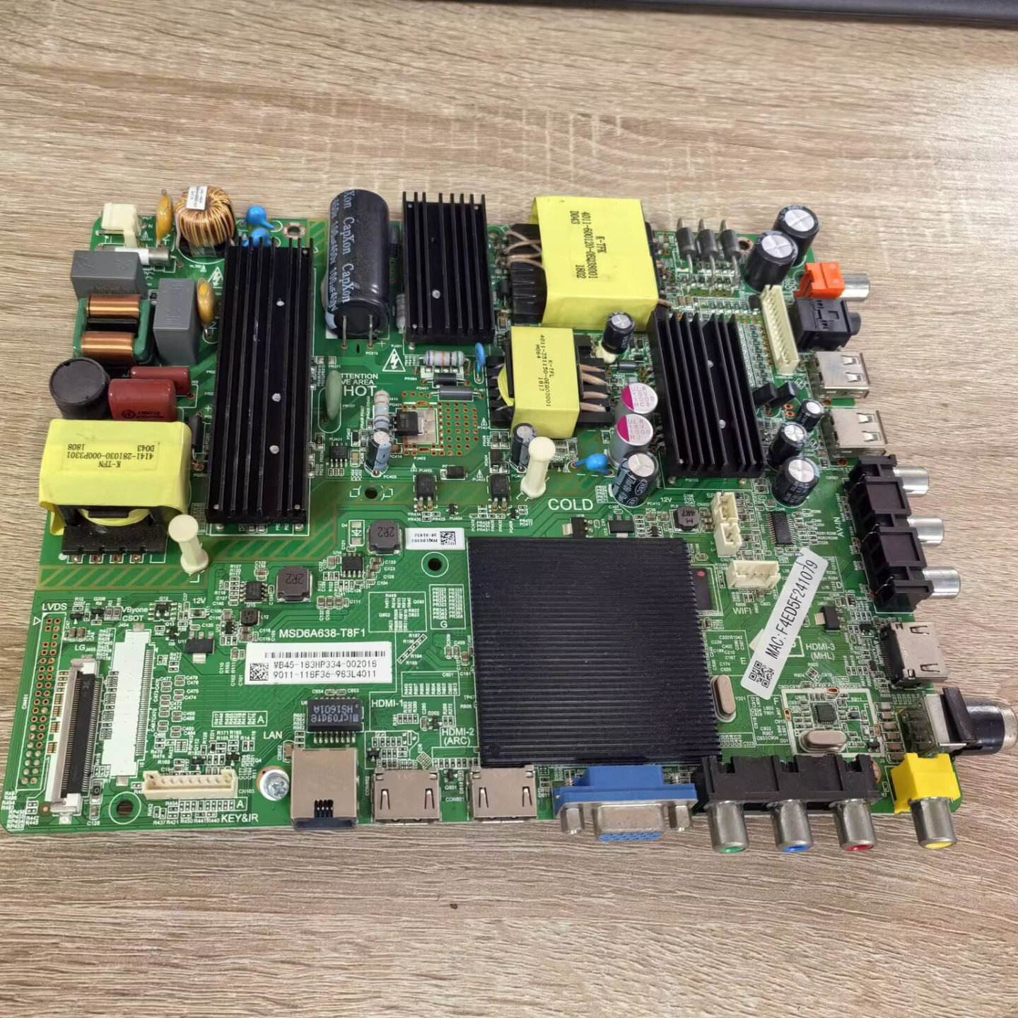 冠捷55PUF6092/T3主板MSD6A638-