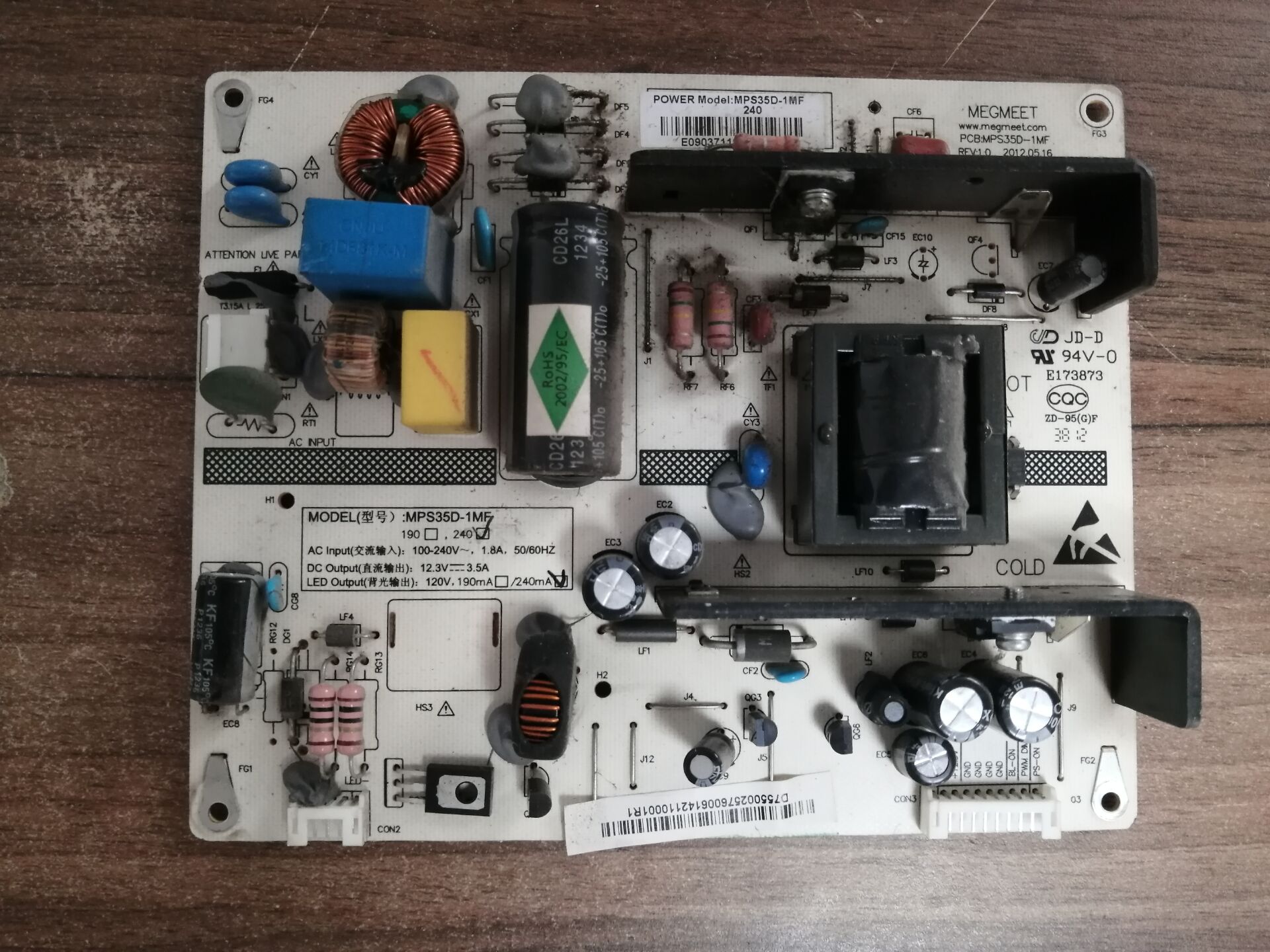 原装 长虹 3D39B3100iC LED37B1000C 电源板MPS35D-1MF 240测好发