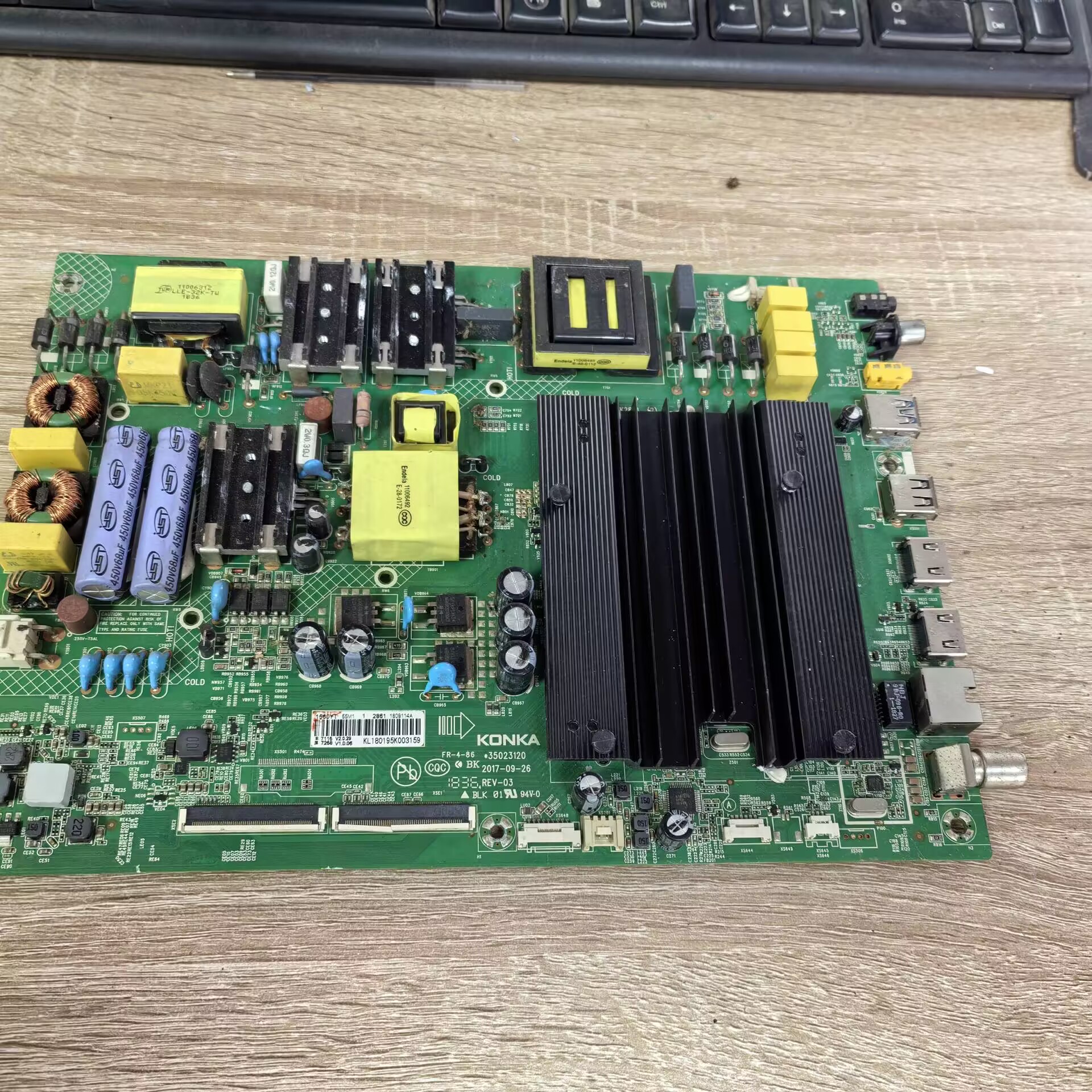 康佳LED55M1主板35023120屏1560