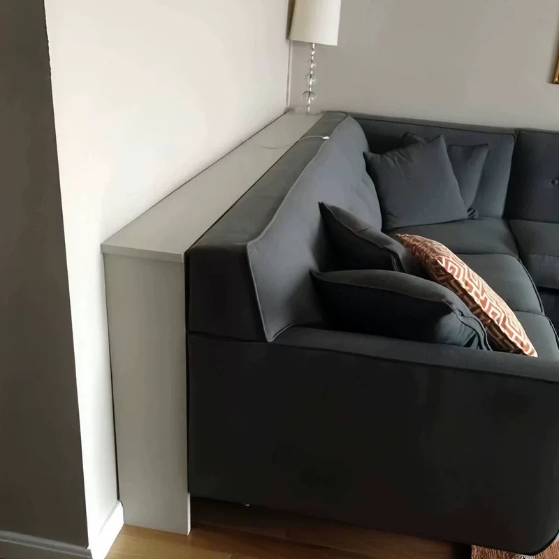 沙发后置物架超窄客厅靠墙实木长条板带插座电动沙发后头床尾书架