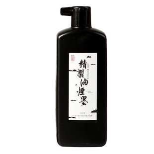 大山皮纸毛笔字书法墨汁墨水大瓶装500g大容量书画墨液高浓度纯黑大桶装初学者学生练习毛边纸专用墨