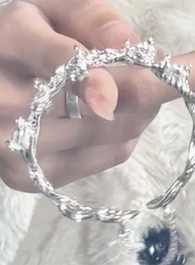 铃兰花缠绕手镯女新中式气质开口手环小众高级感百搭配饰精致手链