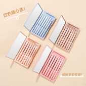 6支旅行化妆刷全套带镜小套装 迷你便携式 盒装 眼影粉底散粉眉刷子