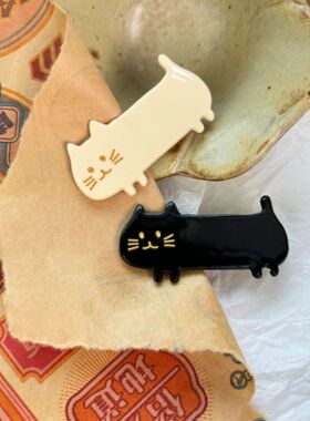 日韩小清新猫猫出游记发夹后脑勺边夹仙少女可爱猫咪发饰头饰XF56