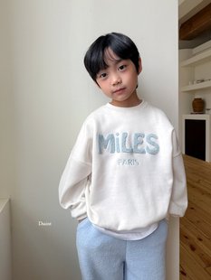 beni韩国童装2025冬新款dsaint儿童圆领T恤男女童长袖t保暖户外t