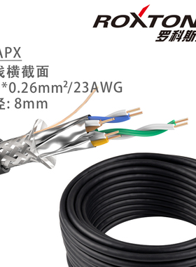 ROXTONE低延迟网线超六类高柔双屏蔽耐压超6类网线千兆防爆音M32