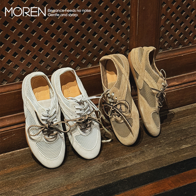 新款时髦网面德训鞋百搭复古透气