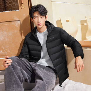 361羽绒服男2026冬季男款轻盈保暖羽绒服男士连帽休闲羽绒外套男
