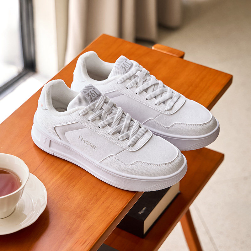 361加绒保暖男鞋板鞋2026冬季新款鞋子休闲鞋小白鞋板鞋运动鞋男