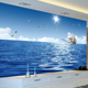 3d立体风景壁纸沙滩海景大型壁画客厅卧室电视背景影视墙纸