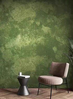 复古法式壁纸轻奢普拉达绿色金色水泥纹背景墙布客厅房间民宿墙纸
