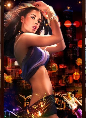ktv酒吧歌厅墙面美女墙纸