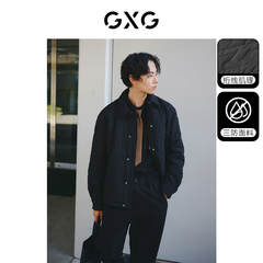GXG男装 三防满身绗线格衬衫式保暖棉夹克外套 2023年冬季新品