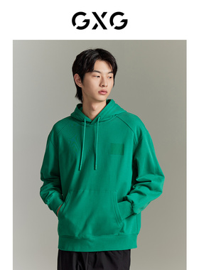 GXG男装  双色立体印花中廓潮流连帽卫衣 GEX13114133