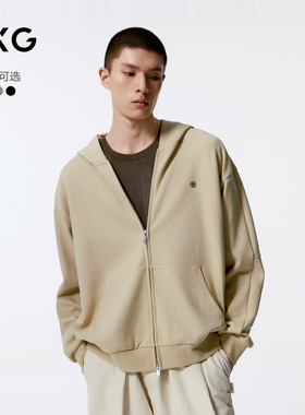 GXG男装 多色基础休闲宽松纯色连帽卫衣男24年秋季品G24X313001