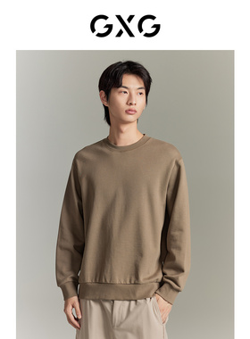 GXG男装  三色重磅挺阔晕染印花圆领卫衣休闲GEX13114663