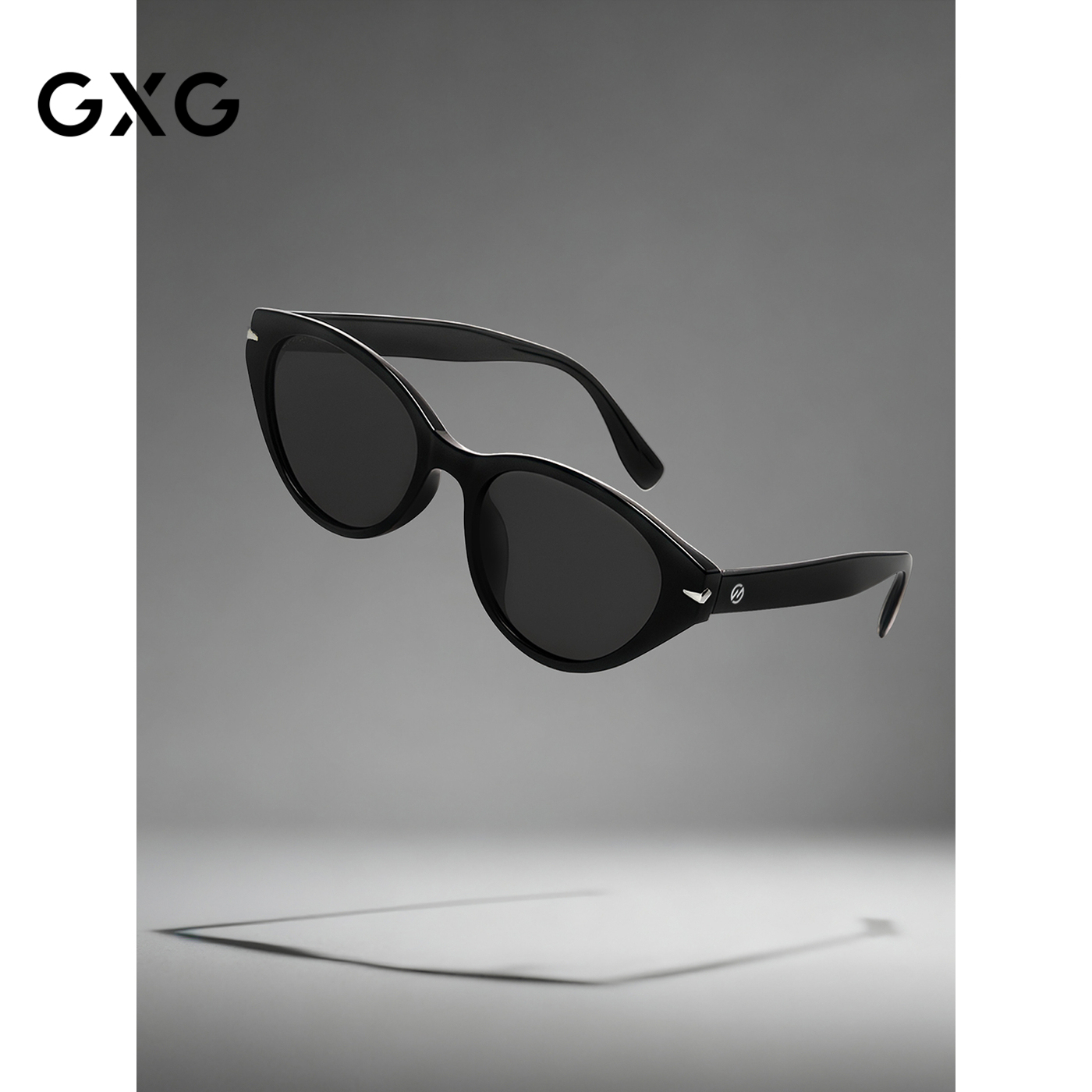 GXG墨镜男士时尚椭圆框显脸小复古百搭太阳镜