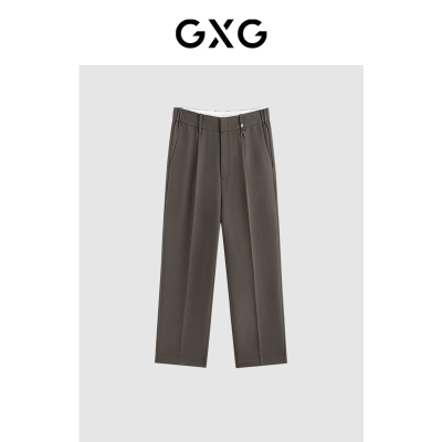 GXG男装直筒西装裤男休闲长裤阔腿裤24年夏G24X022035