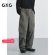 新品 GXG 裤 2025冬季 脚口可收缩内里保暖抓绒布男士 宽松直筒工装
