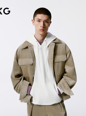 GXG男装  灯芯绒工装夹克男外套 24年秋品G24X213011