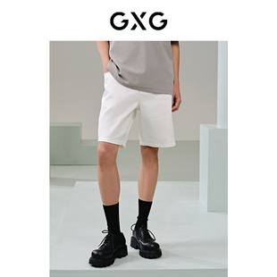 百搭 GXG男装 薄短裤 修身 24年夏G24X252007 双色牛仔短裤