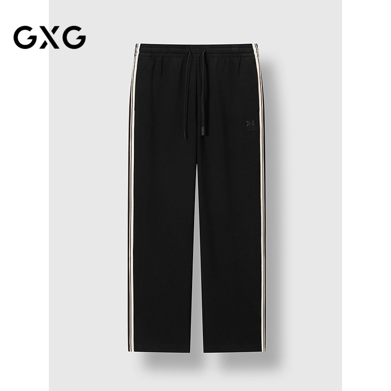 GXG男装 侧边织带装饰休闲裤通勤男士运动裤长裤 2025年春季新品