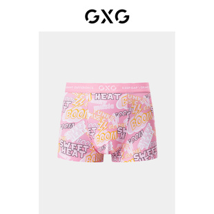 夏季 GXG男士 男棉质莫代尔男生内裤 粉色卡通印花内裤 内裤
