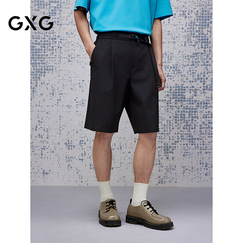GXG男装 微肌理短裤通勤男士西装裤五分裤25年夏季新品G25X222038,男装,短裤,淘宝优惠券,粉丝福利购,淘宝优惠卷