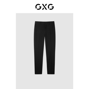 2023年冬季 GXG男裝 商場同款 黑色合體小腳西褲 GFX11400061 新品