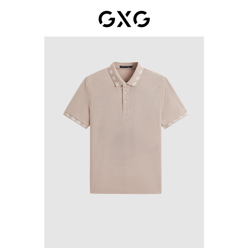 GXG男装2024年夏季多色男士时尚休闲翻领Polo衫男短袖