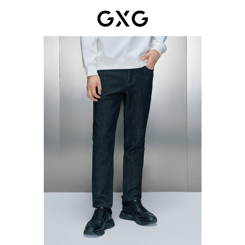 GXG男装  黑色直筒牛仔长裤 23年冬季品GEX10527614
