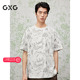 商场同款 GXG男装 圆领T恤满印短袖 针织25夏新品 G25X442085