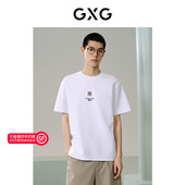 GXG男装 品G24X442092 24年夏季 多色精致绣花短袖 T恤