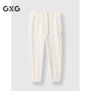 通勤男士 厚实休闲长裤 裤 子 品 GXG男装 24年冬季 宽松束脚运动裤
