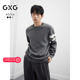25年冬新款 GXG男装 休闲撞色条纹毛衣慵懒针织衫 G25D204014