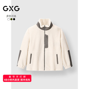 GXG男装 多色仿羊羔毛户外口袋设计保暖夹克外套 2024冬季品