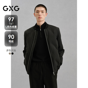 GXG男装 压印棒球领羽绒服通勤外套24冬季品G24XY24016