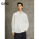 渐变条纹时尚 新品 宽松翻领长袖 25年春季 G25X031026 衬衫 GXG男装