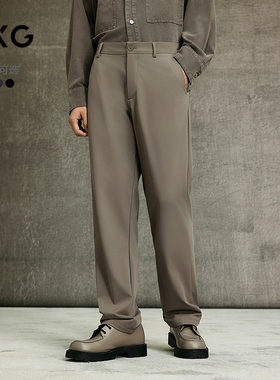 GXG男装 商场同款四面弹休闲西裤男通勤长裤 25春新品G25X021016