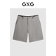 西裤 GXG男装 弹力修身 短裤 24年夏G24X222024 卡其色西装