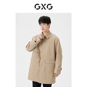 品GEX10819293 23年秋季 GXG男装 双色简约通勤风衣