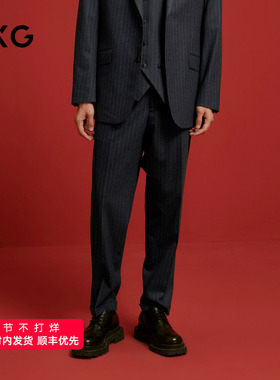 GXG男装 灰色含羊毛小脚套西西裤商务 24年秋G24X143014