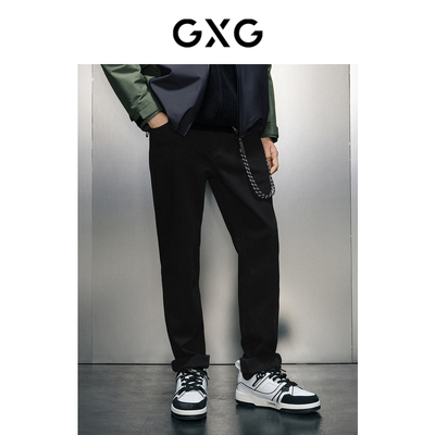 GXG男装 黑色直筒牛仔长裤 2023冬季品GEX10525994