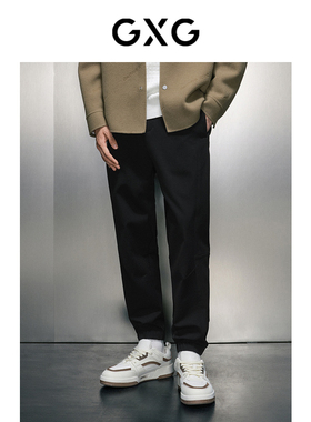 GXG男装 黑色舒适束脚工装长裤 23年冬季品GEX10226494