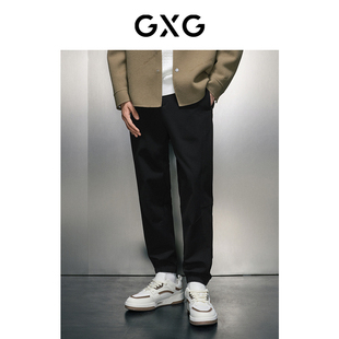 23年冬季 长裤 品GEX10226494 黑色舒适束脚工装 GXG男装