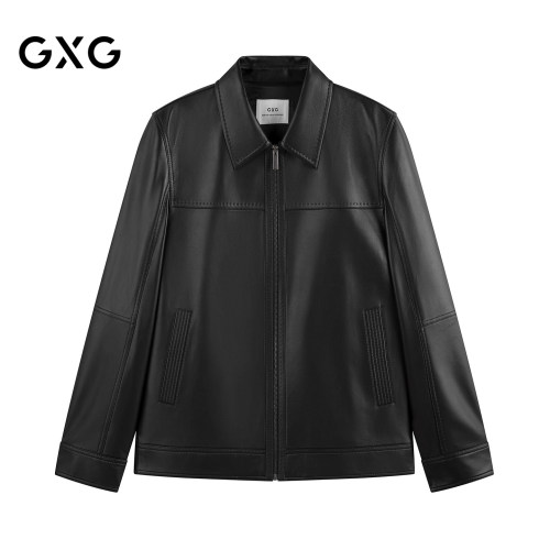 GXG男装 商场同款合体翻领皮衣 2026秋季新品G26X124011