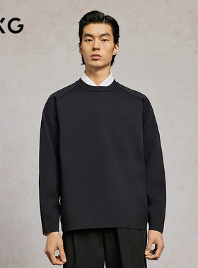 GXG男装 商场同款简约低领毛衣通勤男线衫日常 25年春G25X201001