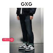GXG男装 品GEX10526004 2023冬季 经典 水洗宽松牛仔长裤