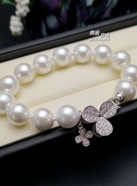 手饰珍珠手链简约百搭大手围大颗